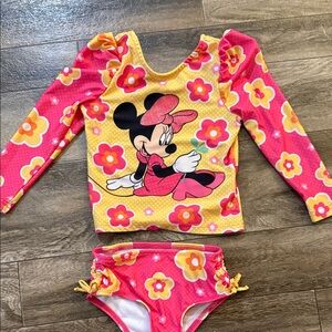 3T Disney Junior Minnie Mouse Pink and Yellow Kids Swim Set